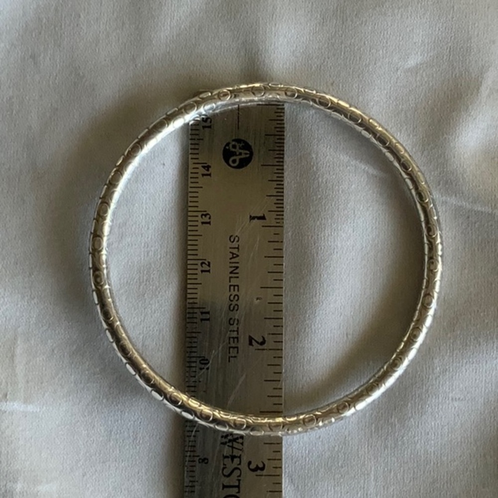 Elegant Sterling Silver Bangle Bracelet